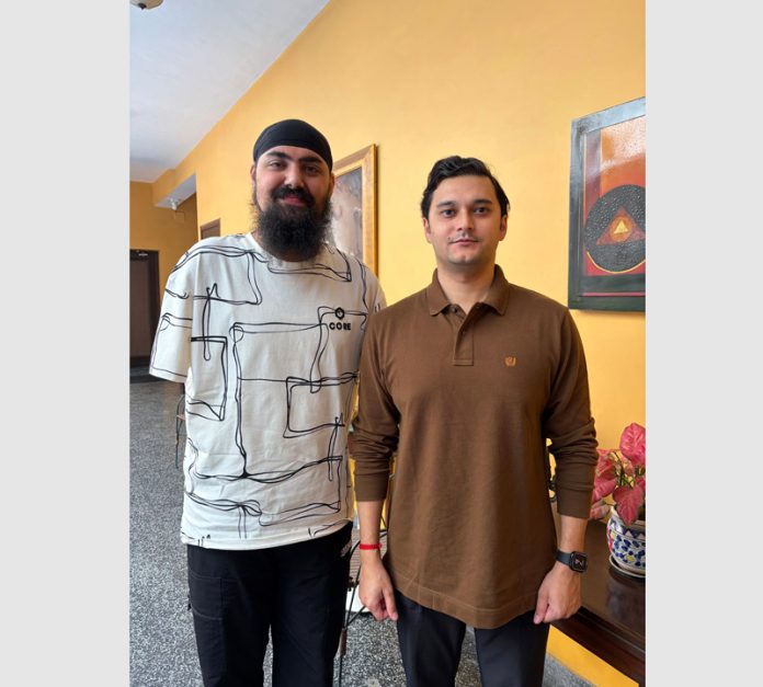 Chandeep Singh posing along with Martand Singh. Chandeep Singh posing along with Martand Singh.