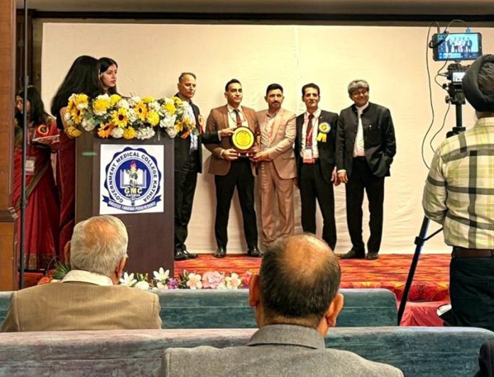 Dr M R Attri during the address at Jammu. Dr M R Attri during the address at Jammu.