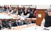 CS Atal Dulloo chairing a meeting at Jammu on Tuesday.