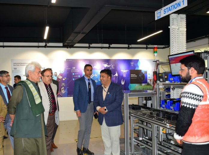 LG during visit to IUST Awantipora on Wednesday.