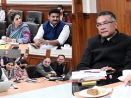 Chief Secretary chairing a meeting on Saturday.