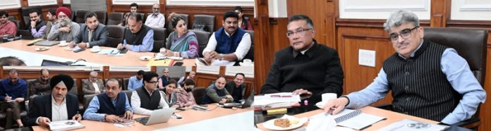 Chief Secretary chairing a meeting on Saturday.