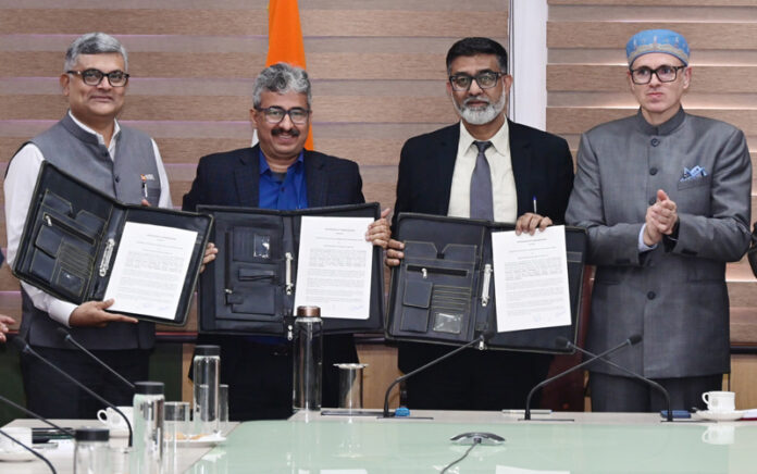 Copies of MoU being exchanged between Industries Department and NSE in the presence of CM on Monday. Copies of MoU being exchanged between Industries Department and NSE in the presence of CM on Monday.