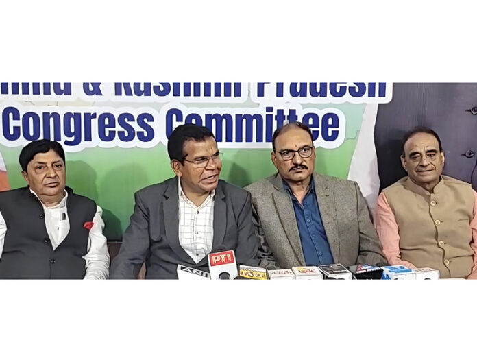 AICC observer interacting with media persons at PCC headquarters in Jammu.