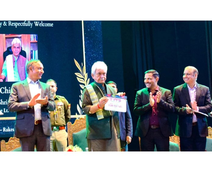 LG Manoj Sinha during inauguration of The International Film Festival at Srinagar.