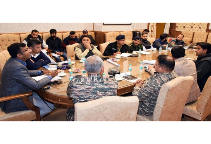 Div Com Kashmir chairing a meeting on Tuesday. Div Com Kashmir chairing a meeting on Tuesday.