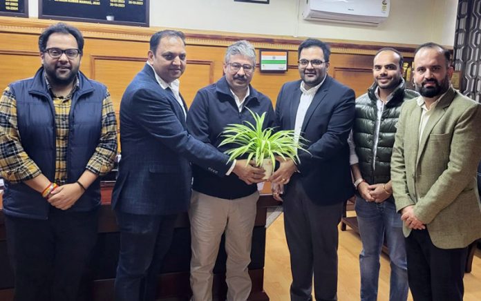 ASSOCHAM delegation during meeting with Director, I&C Jammu on Tuesday. ASSOCHAM delegation during meeting with Director, I&C Jammu on Tuesday.