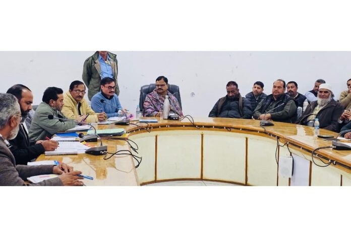 Minister Javed Rana chairing a meeting on Thursday. Minister Javed Rana chairing a meeting on Thursday.