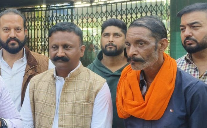 YRS President Sanjeev Singh Rinku speaking with media persons outside Press Club Jammu on Tuesday. YRS President Sanjeev Singh Rinku speaking with media persons outside Press Club Jammu on Tuesday.