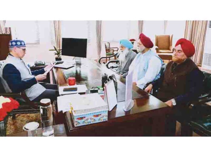 The representatives of Association of Small and Tiny Industries Jammu Province during a meeting with CM Omar Abdullah.