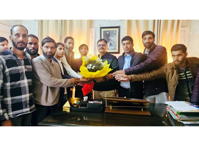 Minister Javed Rana meeting a delagtion on Thursday. Minister Javed Rana meeting a delagtion on Thursday.