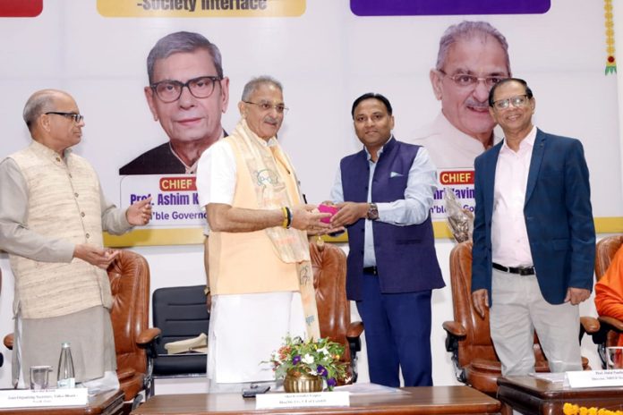 LG Ladakh Kavinder Gupta during Shiksha Mahakumbh Abhiyan at Mohali on Sunday.