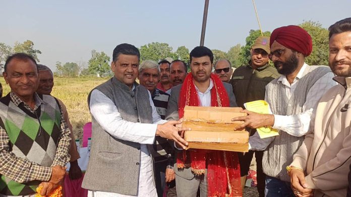 MLA and JMC Commissioner during a function on Saturday. MLA and JMC Commissioner during a function on Saturday.