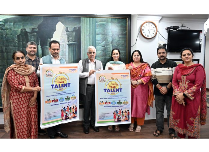 JU Vice-Chancellor Prof Umesh Rai and others releasing poster of Display Your Talent Zonals-2025. JU Vice-Chancellor Prof Umesh Rai and others releasing poster of Display Your Talent Zonals-2025.