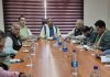 BJP leaders at a meeting in Reasi on Saturday.