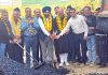 MLA Jammu East Yudhvir Sethi starting blacktopping work at Ware House area of Jammu.