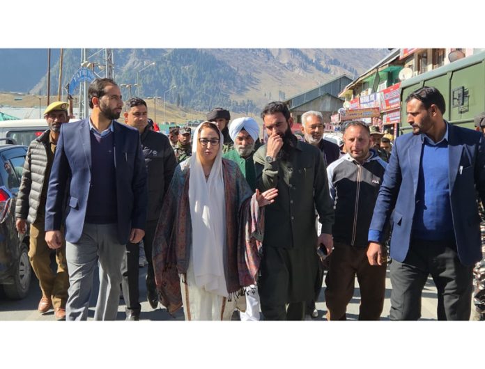 J&K Waqf Board Chairperson Dr Syed Darakhshan Andrabi during Special Tourism Conclave at Sonmarg.