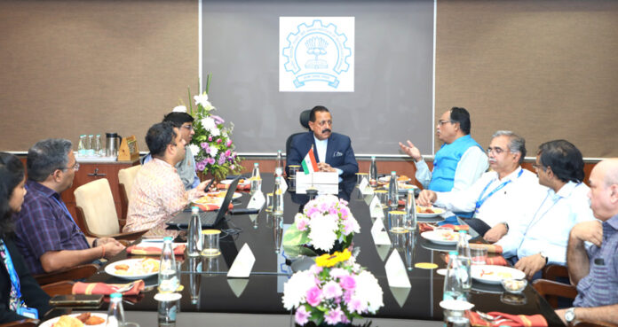 Union Minister Dr Jitendra Singh reviewing the working of 