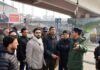 Div Com Kashmir reviewing traffic decongestion plan for Srinagar City on Saturday.