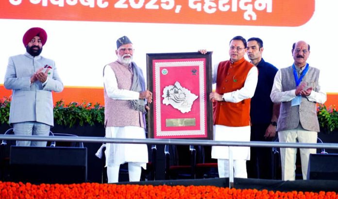 PM Modi inaugurating new development projects in Uttarakhand on Sunday. PM Modi inaugurating new development projects in Uttarakhand on Sunday.