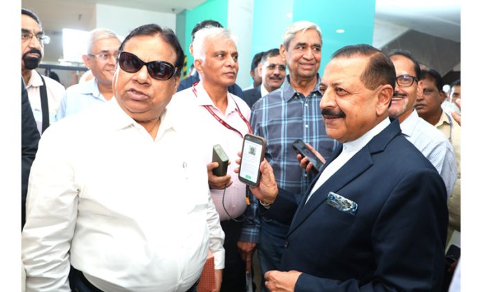 Union Minister Dr Jitendra Singh at the Mega Pensioners' Camp organized by the State Bank of India at NDMC Convention Centre, New Delhi on Monday.