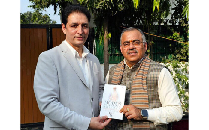 MLA Doda, Shakti Parihar during a meeting with BJP National General Secretary, Tarun Chugh at New Delhi on Friday. MLA Doda, Shakti Parihar during a meeting with BJP National General Secretary, Tarun Chugh at New Delhi on Friday.