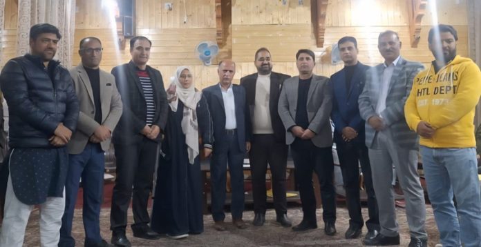 Newly elected members of JKOA posing for a group photograph in Srinagar. Newly elected members of JKOA posing for a group photograph in Srinagar.