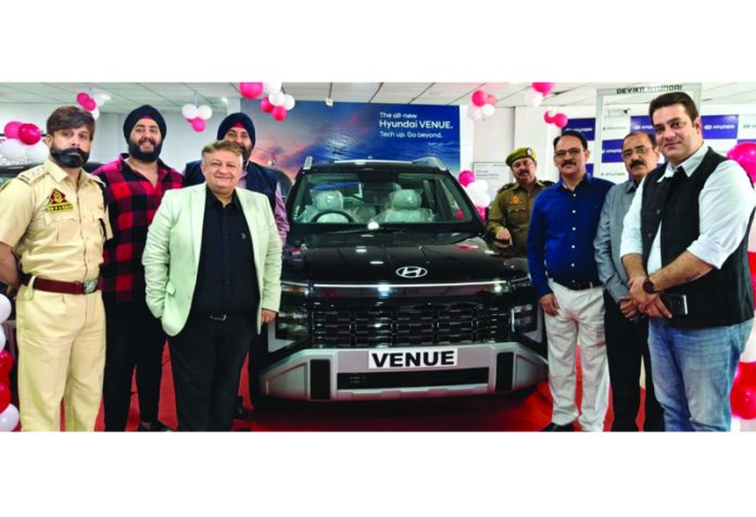 Vishesh Paul Mahajan, Transport Commissioner launching new Hyundai Venue in Udhampur. Vishesh Paul Mahajan, Transport Commissioner launching new Hyundai Venue in Udhampur.
