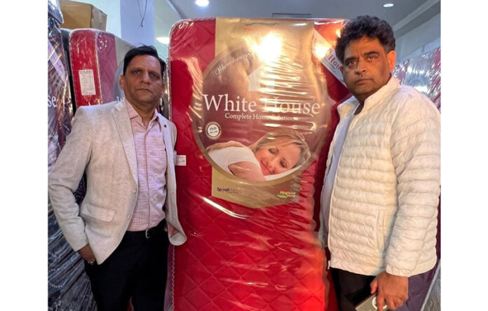 Owners at White House launching new mattress in Jammu.