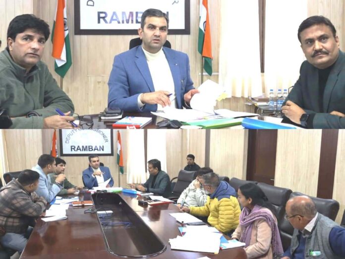 DC Ramban chairing BOCA meeting of Patnitop Development Authority on Saturday.