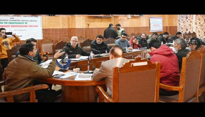 DC Shopian chairing DLRC DCC meeting, stresses timely credit delivery & universal financial inclusion DC Shopian chairing DLRC DCC meeting, stresses timely credit delivery & universal financial inclusion