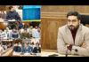 DC Akshay Labroo reviewing Revenue related matters at the Conference Hall in Srinagar.