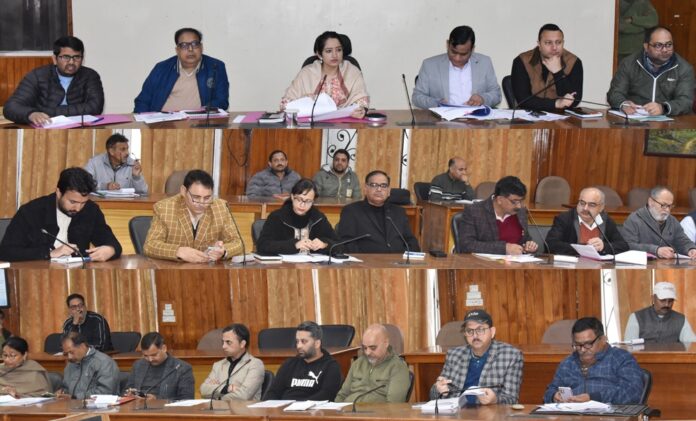 DC Udhampur reviewing progress of financial inclusion & social security schemes. DC Udhampur reviewing progress of financial inclusion & social security schemes.