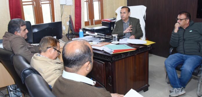 Dir Agriculture chairing a meeting in Jammu.