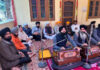 A Ragi Jatha rendering Shabad Kirtan at Gurudwara Yaadgaar Mahant Bachitar Singh, Bahu Fort, Jammu on Veer Bal Diwas.