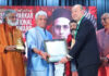 LG Manoj Sinha at a function in New Delhi on Wednesday.