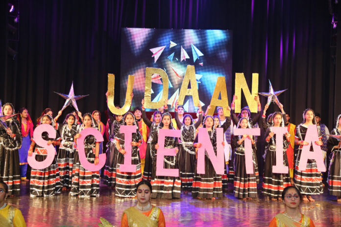 Students performing during a programme.