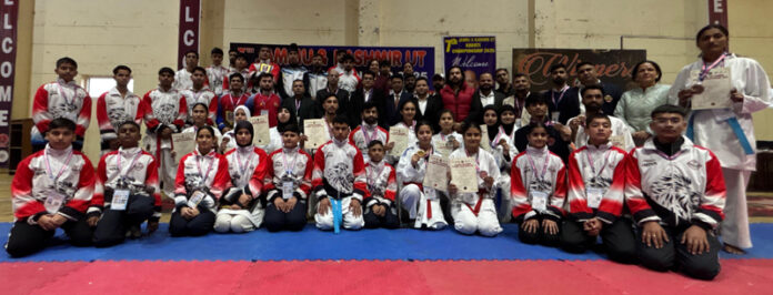 Winners along with dignitaries posing for a photograph at Jammu.