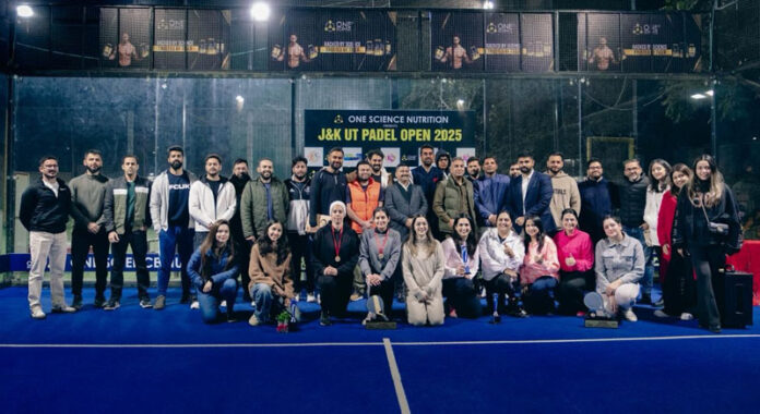 Dignitaries posing along with winners during prize distribution ceremony.