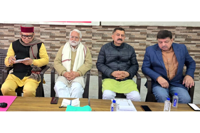 Sanatan Dharam Sabha executive members meeting at Jammu on Sunday.