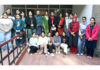 Students and others during an interactive session at University of Jammu.