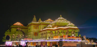 Rajnath Hoists Flag In Ram Temple Complex To Mark Second Year Of Idol Consecration