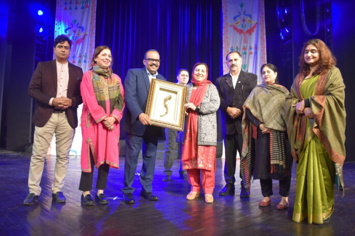 Minister Sakeena Itoo launching the Department of Performing Arts of Cluster University of Jammu (CUJ).