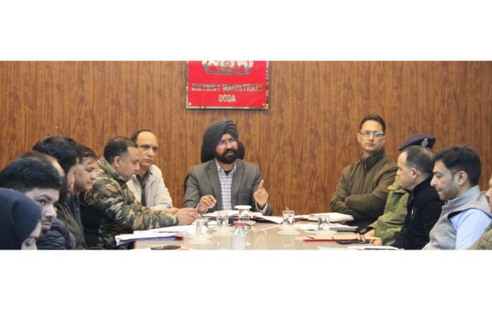 DDC Harvinder Singh chairing a meeting to review initiatives aimed at Mental Healthcare and Suicide Prevention, Protection of Women’s Rights.