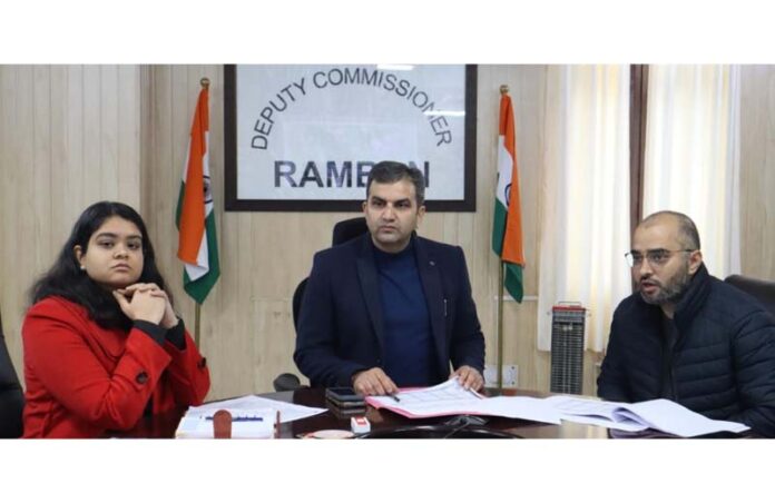 DC Ramban Mohammad Alyas Khan reviewing progress and implementation of the Pradhan Mantri Ujjwala Yojana (PMUY) 3.0 in the district.