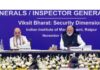 PM Narendra Modi at DGPs conference at Raipur, Chhattisgarh on Sunday.