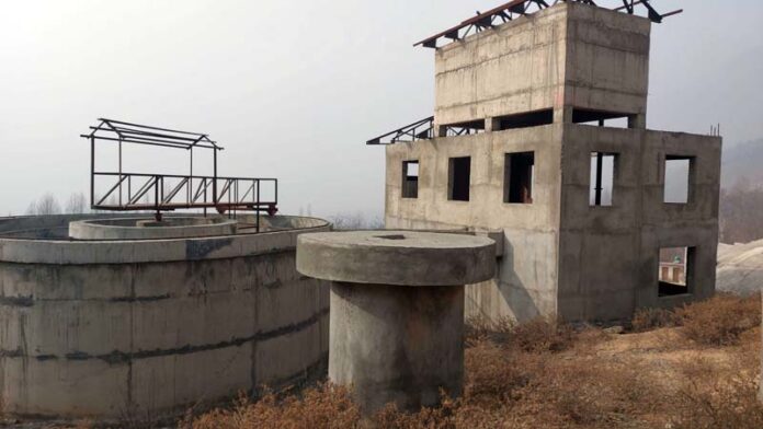 View of incomplete water filtration plant at Ganderbal’s Haripora. -Excelsior/Firdous