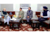 NC Rajya Sabha MPs in a meeting with Union Home Minister Amit Shah in New Delhi on Tuesday.