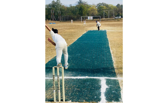 Players in action during a match.