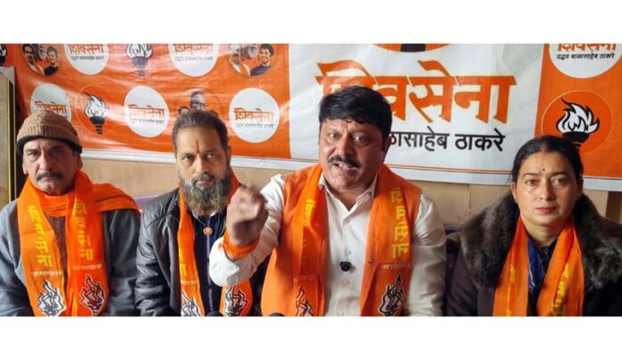 Manish Sahni addressing a press conference in Jammu.Manish Sahni addressing a press conference in Jammu.